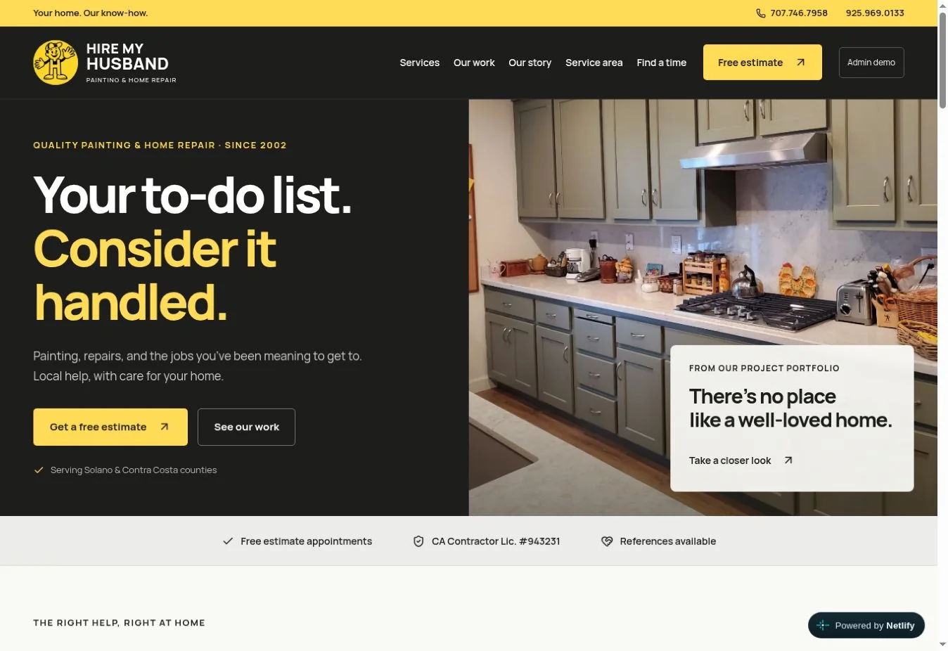 Hire My Husband website concept